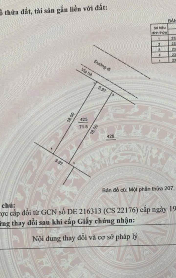 Đất dịch vụ Di Trạch Hoài Đức 72m² - Giá đầu tư hấp dẫn!