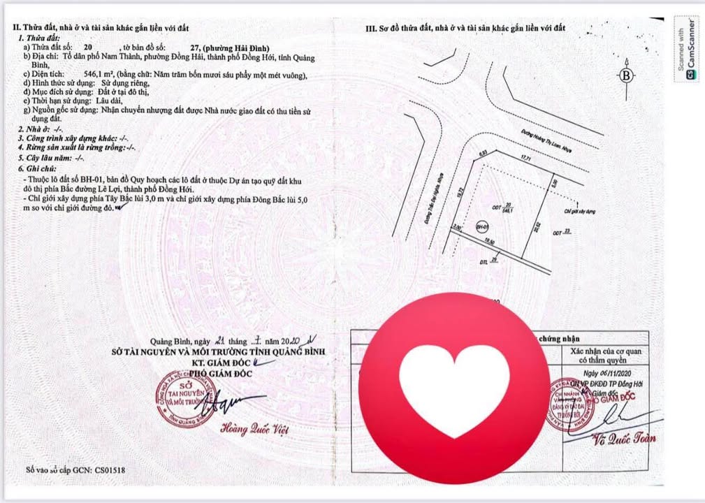 Đất nền trung tâm Đồng Hới, 546m², giá 24.57 tỷ - Cơ hội đầu tư tuyệt vời!