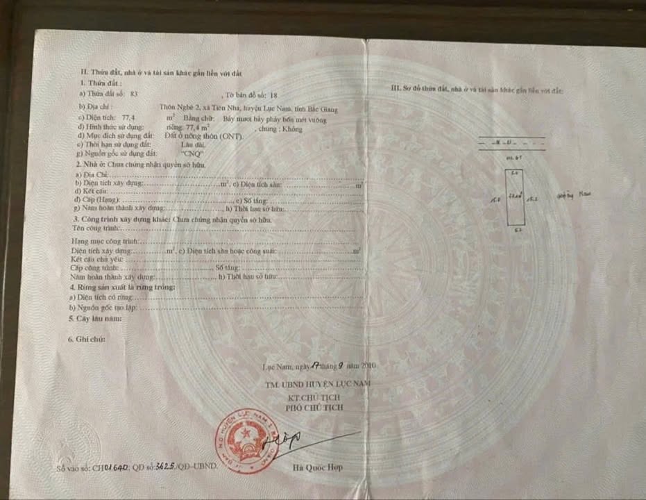 Đất nền mặt tiền Quốc lộ 31 tại Thôn Nghè 2, Lục Nam, 77m² chỉ 2 tỷ - Cơ hội đầu tư hấp dẫn!