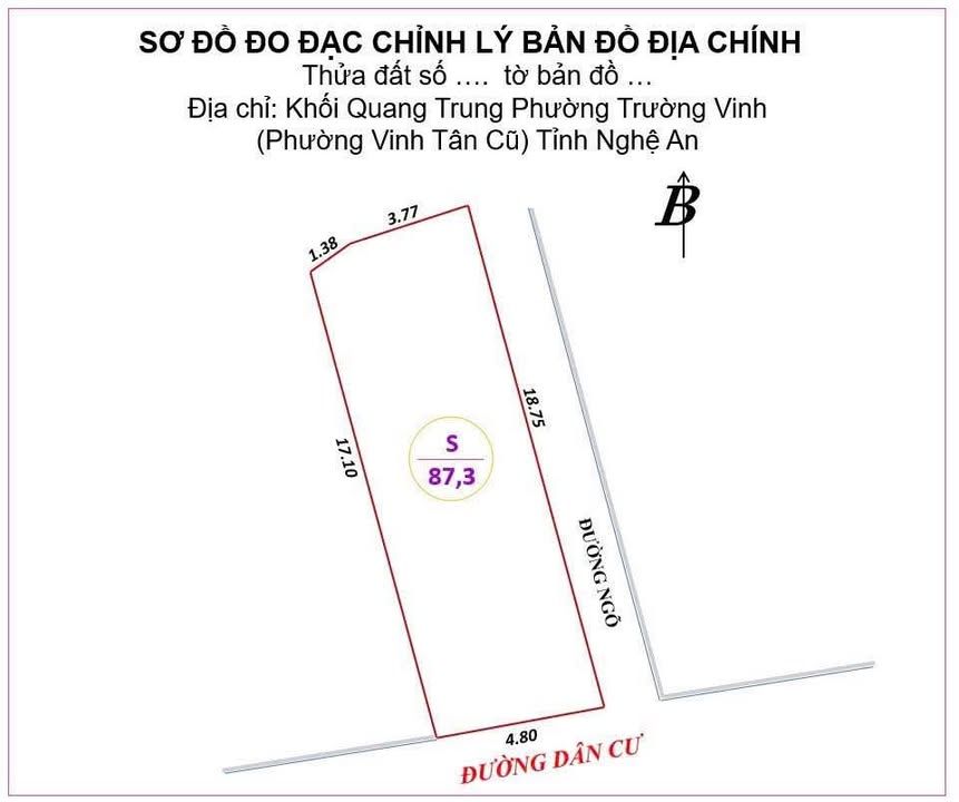 Đất nền Vinh Tân 87.3m² giá 3.5 tỷ - Lô góc đẹp, tiện ích xung quanh!