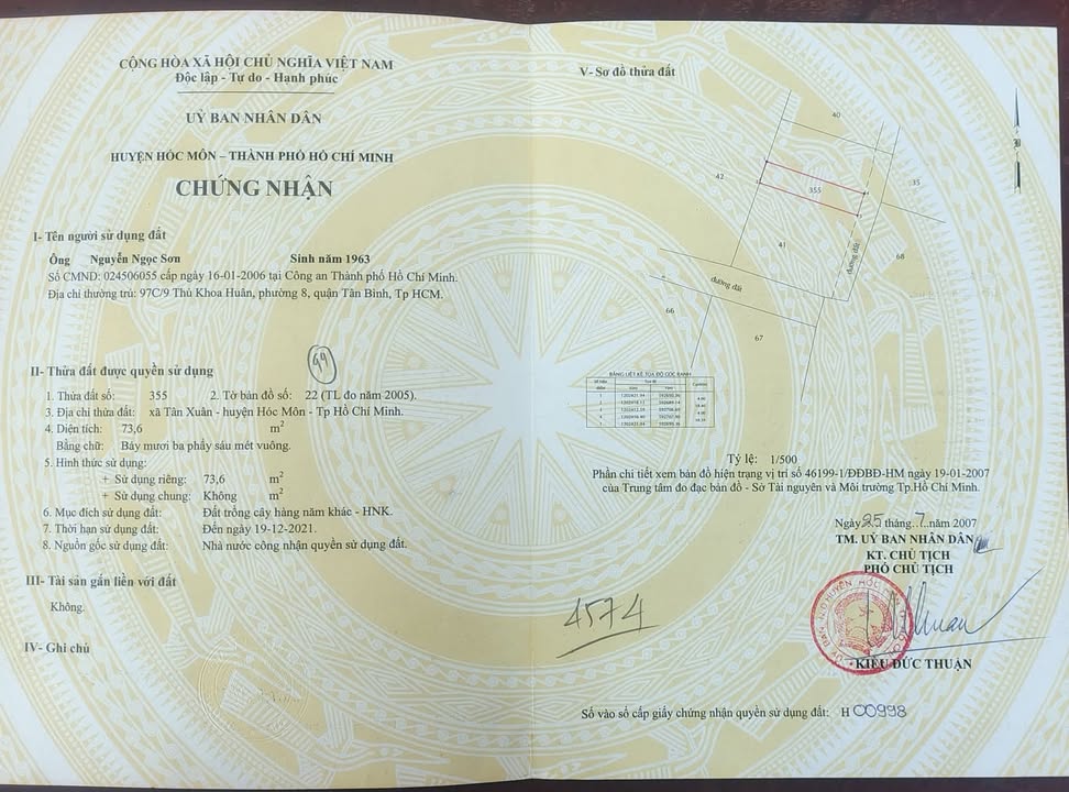 Đất nền xã Tân Xuân, Hóc Môn 72m² giá 800 triệu - Bán gấp chính chủ!