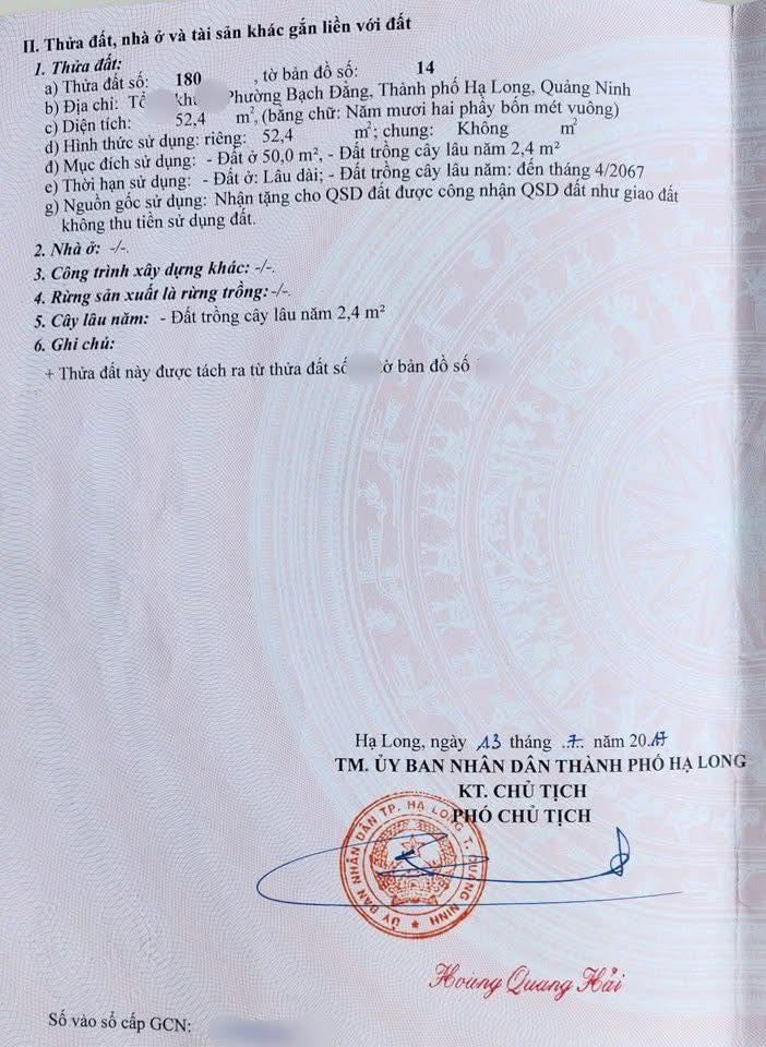 Đất nền Bạch Đằng Hạ Long 52m² giá 1 tỷ - Cơ hội vàng cho đầu tư!