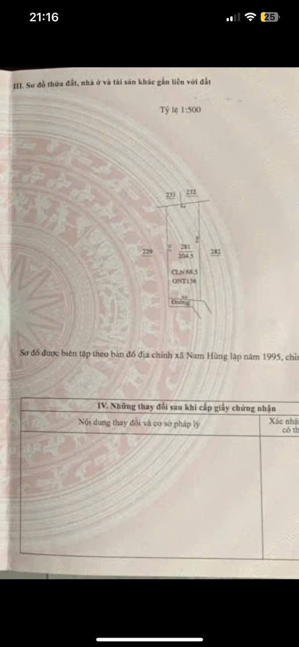 Lô đất thổ cư 204m² tại Thôn Cổ Tung, Nam Hùng - Giá tốt, đầu tư sinh lời!