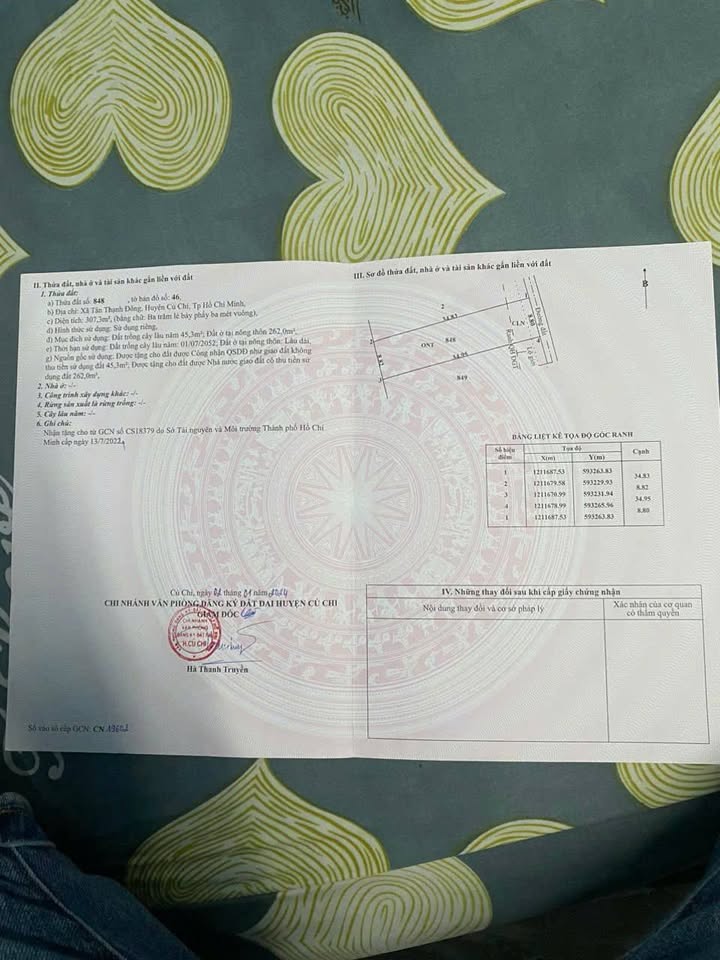 Đất thổ cư xã Tân Thạnh Đông 307m² giá chỉ 3.5 tỷ - Đầu tư sinh lời ngay!