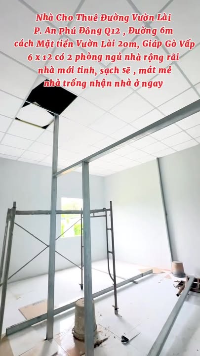 Nhà cho thuê Đường 6M An Phú Đông Q12 72m² - Dọn vào ở ngay!