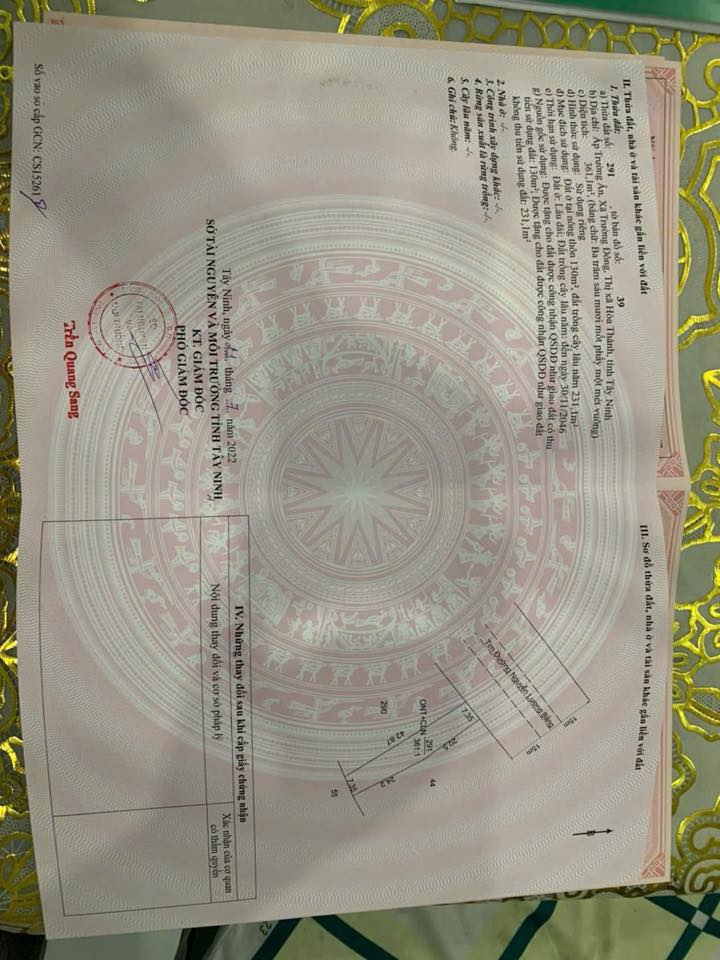 Đất thổ cư 177m² mặt tiền đường Nguyễn Lương Bằng, Hòa Thành - Thương lượng giá tốt!