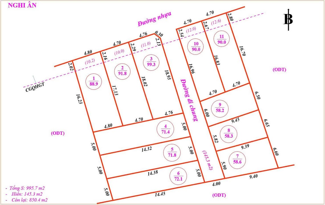 Đất nền đường Thanh Niên, Nghi Ân, TP Vinh 71.5m² - Giá tốt, thương lượng ngay!
