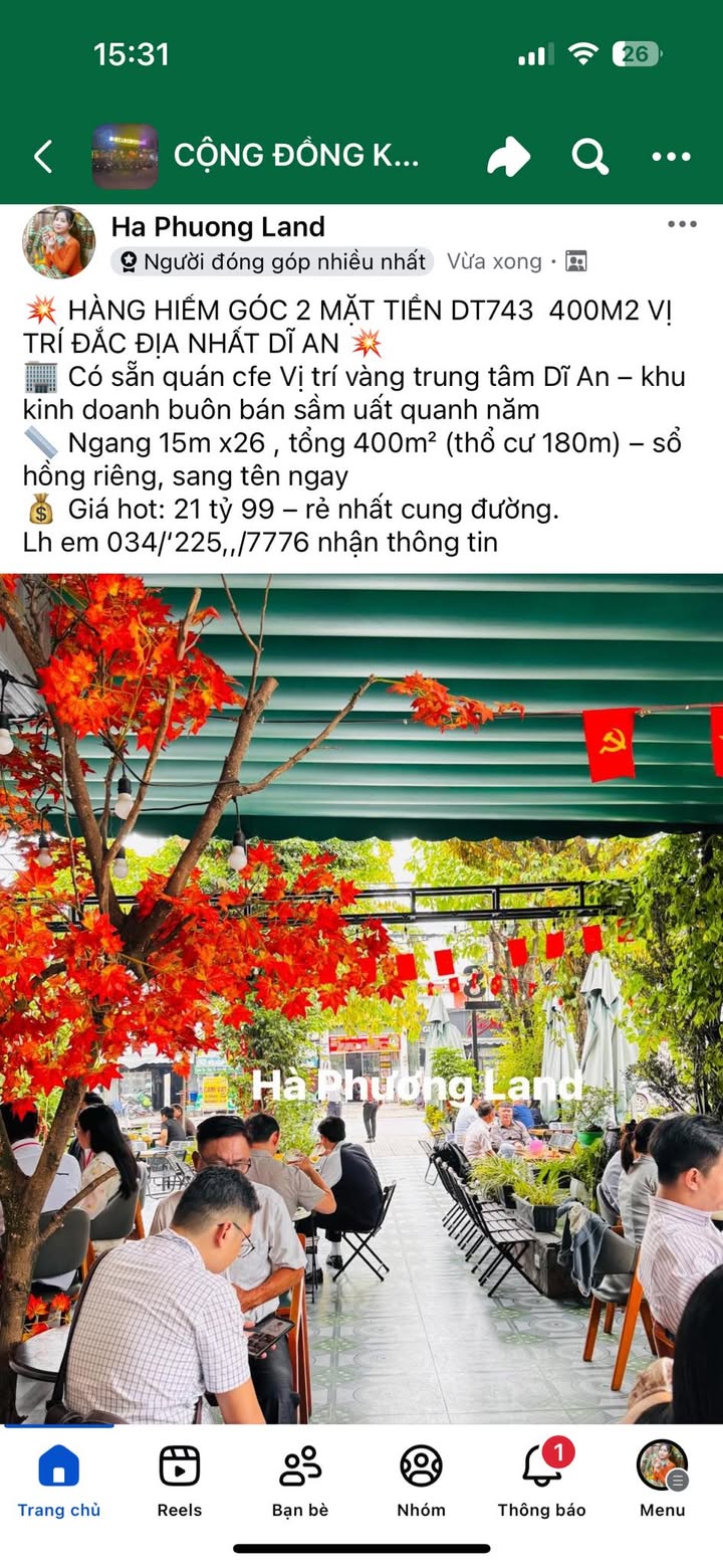 FrontHouse 2 mặt tiền DT743 400m² giá 21.99 tỷ - Vị trí vàng Dĩ An!