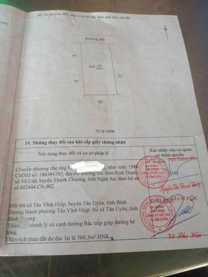 Đất thổ cư Tân Vĩnh Hiệp 560m² giá chỉ 4 tỷ - Phù hợp xây nhà vườn!