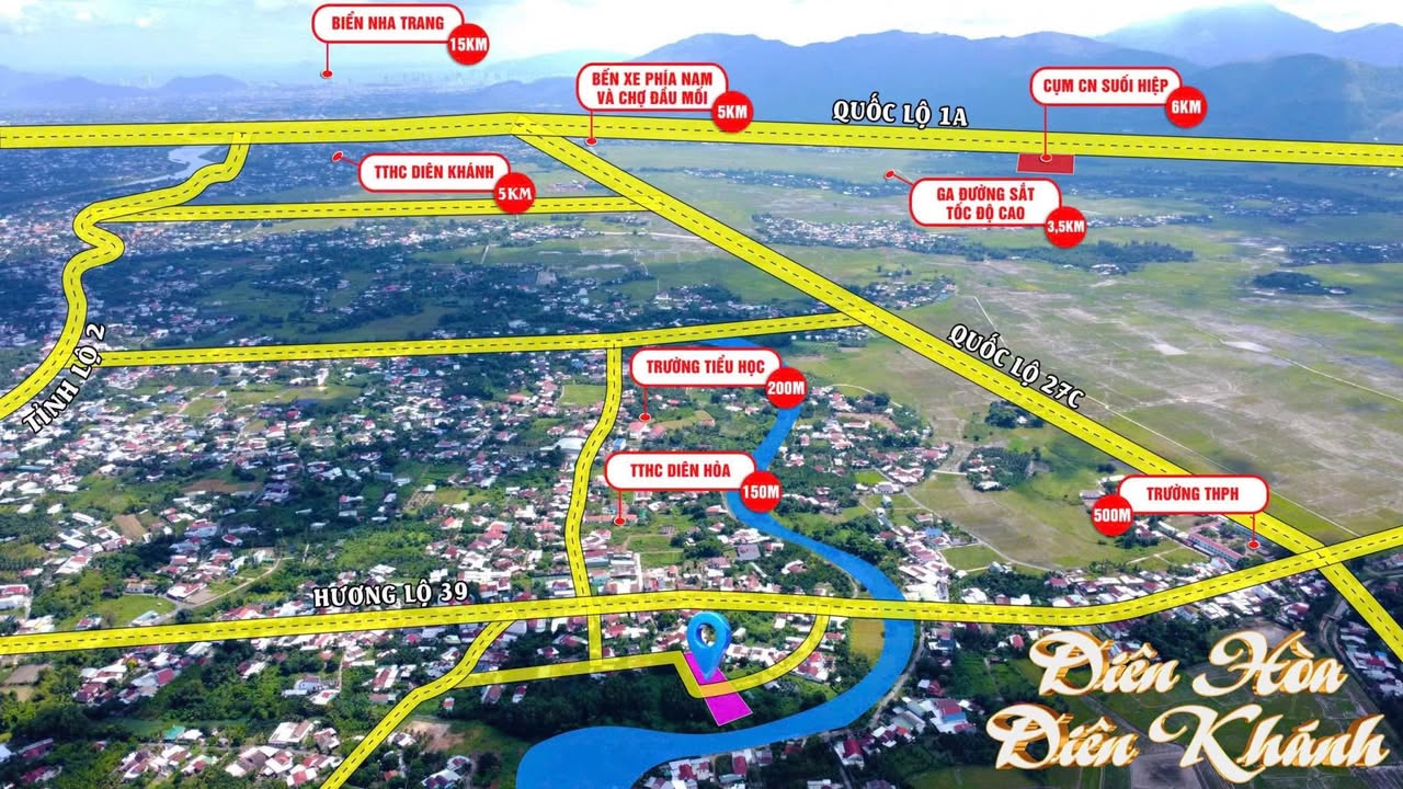 Đất nền đẹp Diên Hòa, Diên Khánh 100m² giá chỉ 999 triệu - Đầu tư sinh lời ngay!