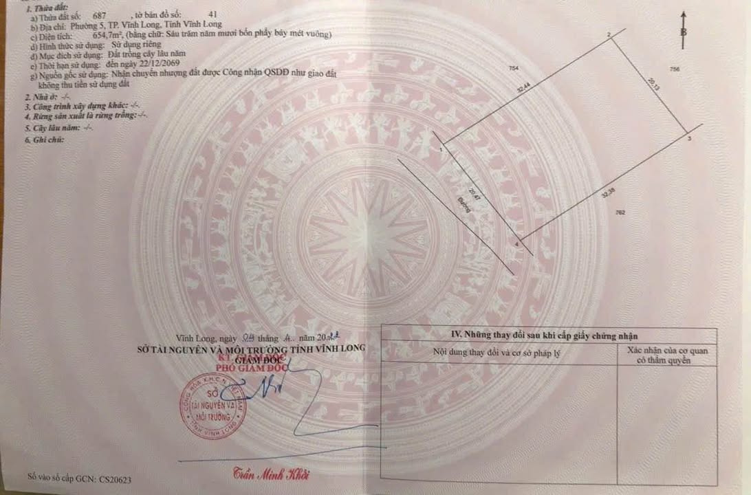 Đất nền đẹp góc 3 mặt tiền 654,7m² - KDC phường Thanh Đức, Vĩnh Long