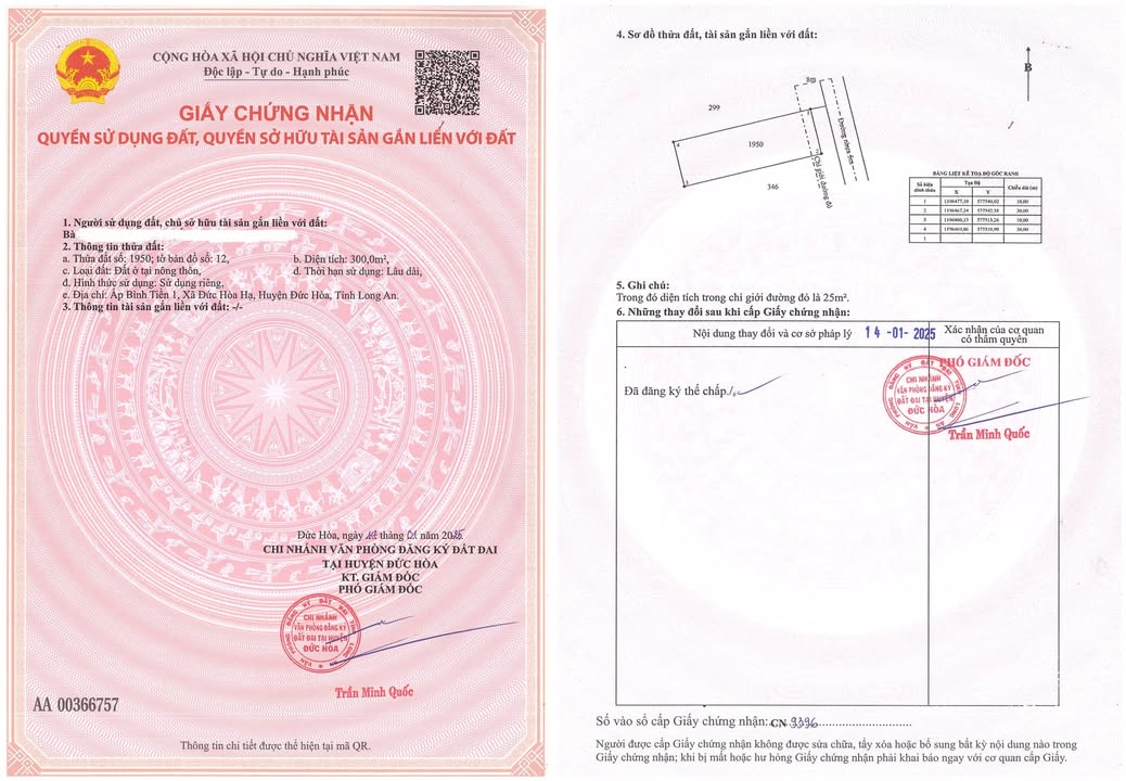 Đất nền đường Bình Tiền 1, Đức Hòa, Long An 785m² giá 11 tỷ - Cơ hội đầu tư tuyệt vời!