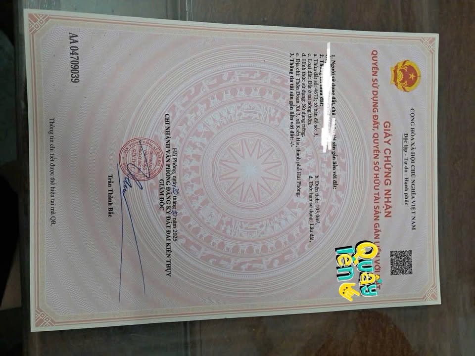 Đất nền Đoan Xá 3 - Kiến Hải 102m² giá chỉ 1 tỷ - Đầu tư sinh lời tốt!