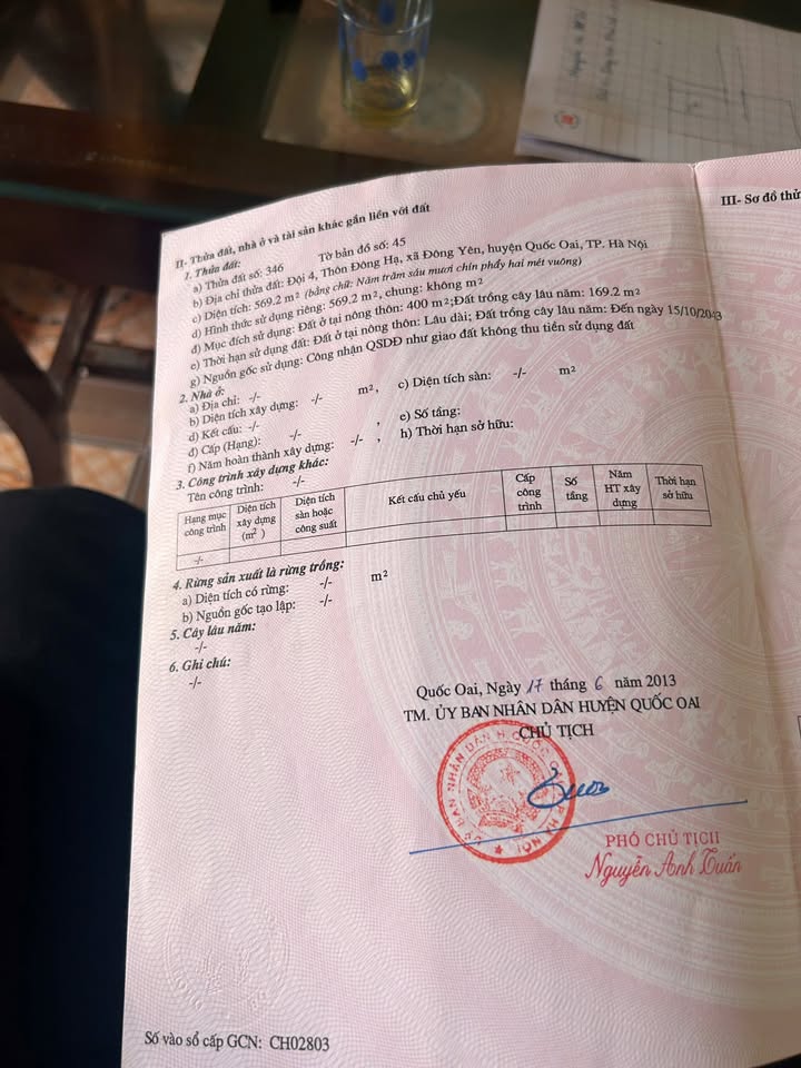 Đất thổ cư 105m² tại Đông Yên, Quốc Oai - Giá chỉ 1.7 tỷ, chính chủ bán gấp!