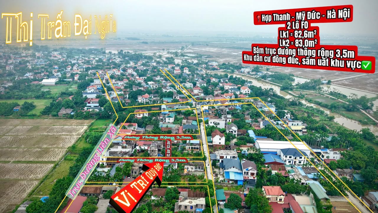 Đất nền Hợp Thanh, Mỹ Đức 83m² - Cơ hội đầu tư siêu hấp dẫn!