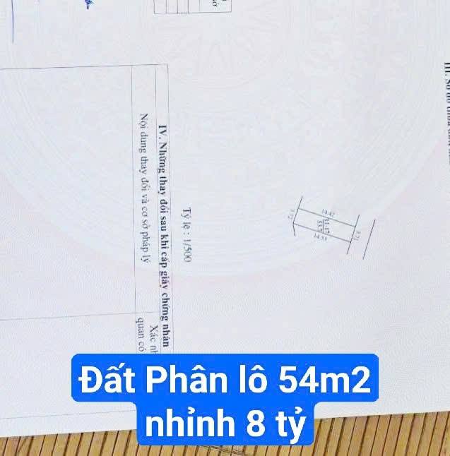 Đất phân lô Phú Lương 54m² giá chỉ 8 tỷ - Cơ hội đầu tư hấp dẫn!