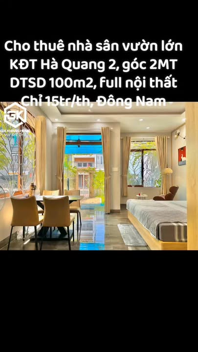 Nhà nguyên căn cho thuê tại KĐT Hà Quang 2, Nha Trang 100m² - Sân vườn thoáng mát, giá chỉ 15 triệu!