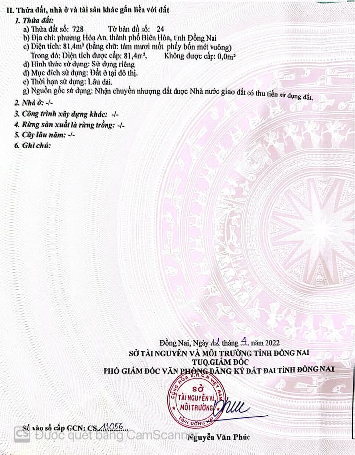 Đất nền Biên Hòa 81m² giá 3.05 tỷ - Gần chợ Hóa An, sổ hồng chính chủ!