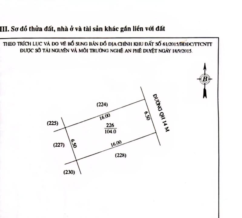 Đất nền dự án Nghi Liên TP. Vinh 104m² giá 4 tỷ - Pháp lý rõ ràng, vị trí đẹp!