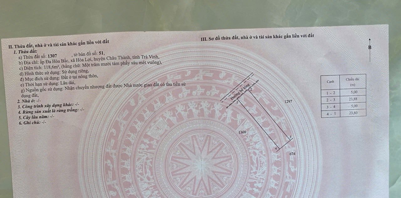 Đất nền mặt tiền đường bê tông Đa Hoà Bắc, Châu Thành chỉ 250 triệu - Cơ hội đầu tư tuyệt vời!