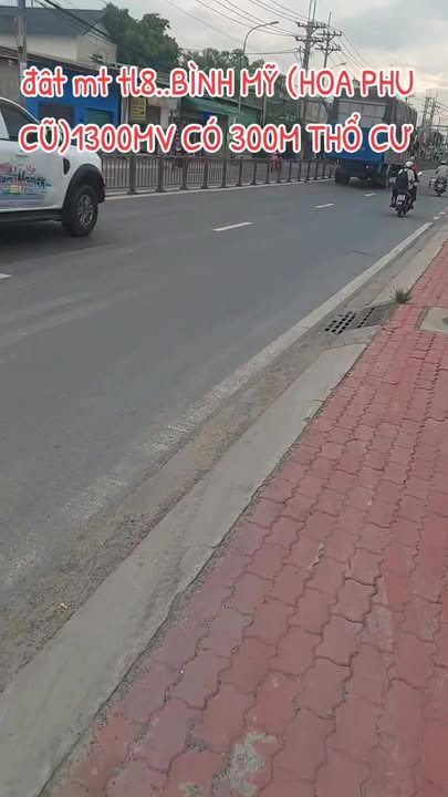 Đất mặt tiền đường TL8, Bình Mỹ, Củ Chi 1300m² giá 17 tỷ - Cơ hội vàng cho đầu tư!