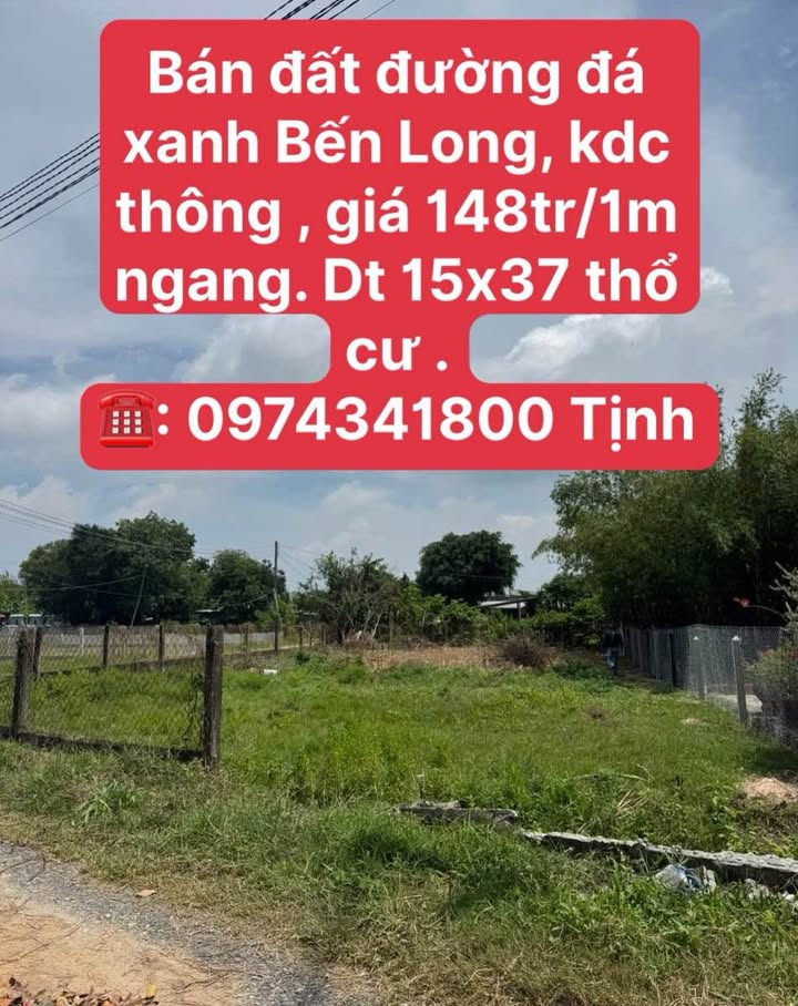Đất thổ cư 495m² tại ấp Bến Long, Đức Hòa - Giá thỏa thuận hấp dẫn!