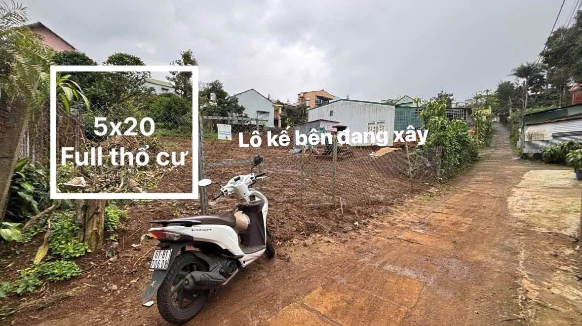 Đất thổ cư 100m² hẻm 171 Nguyễn Công Trứ, Bảo Lộc giá 2 tỷ - Khu dân cư sầm uất!