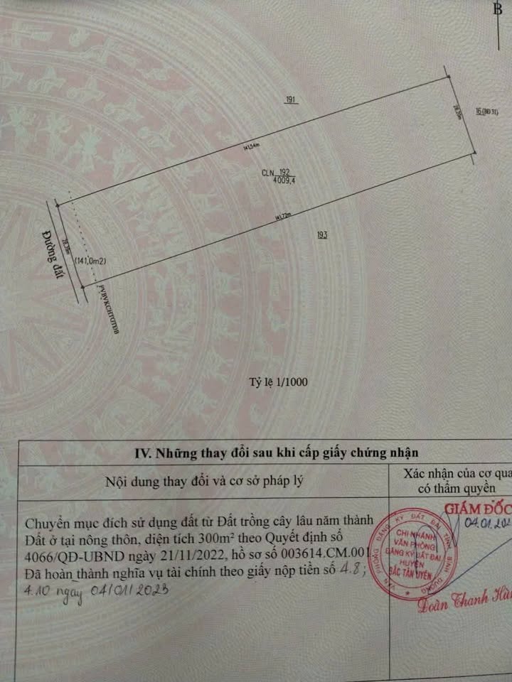 Đất nền Bình Mỹ, Bắc Tân Uyên 4000m² giá 8 tỷ - Đầu tư sinh lời cho tương lai!