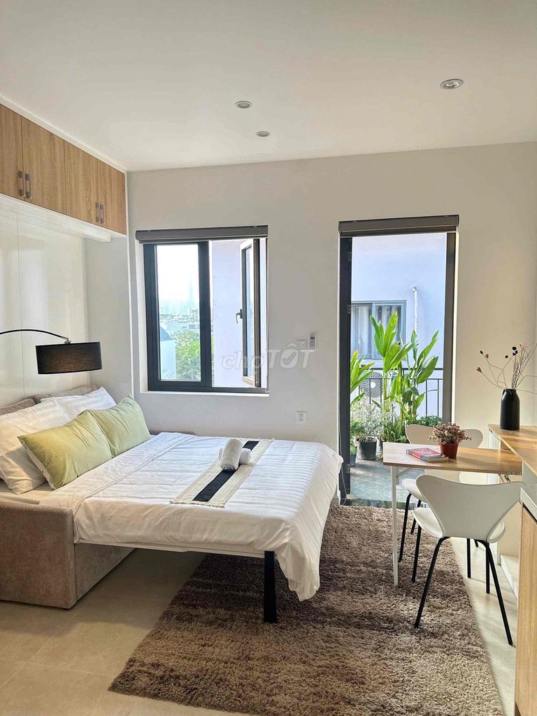 Cho thuê studio 35m² đường Võ Oanh, Bình Thạnh - Nội thất cao cấp, an ninh 24/7!
