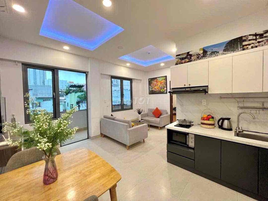 Căn hộ cao cấp 1PN trung tâm Quận 1 - 60m² giá 15 triệu - Thiết kế hiện đại, không gian sống dễ chịu!