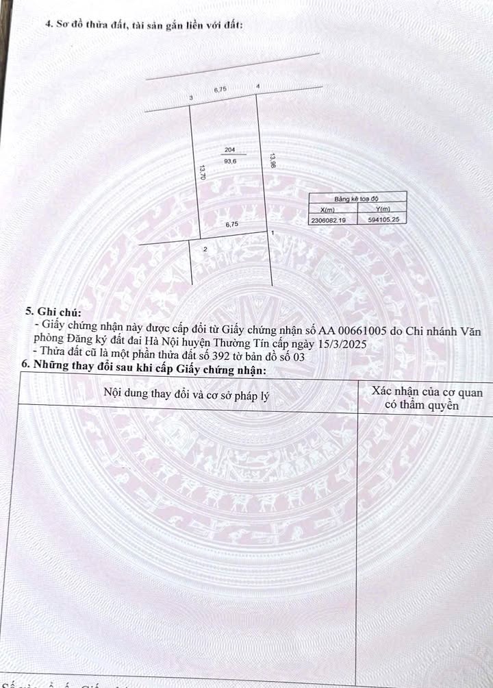 Đất nền Chương Dương Thường Tín 93m² giá 5 triệu/m² - Đầu tư sinh lời ngay!