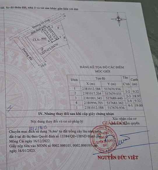 Đất nền khu 4 Hải Yên Móng Cái 176m² - Cơ hội đầu tư tuyệt vời!