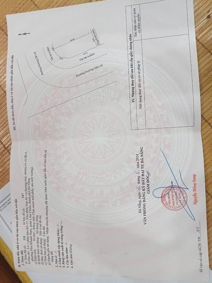 Đất nền lô góc đường Dương Cát Lợi, Đà Nẵng 91m² giá 5.5 tỷ - Đầu tư sinh lời!