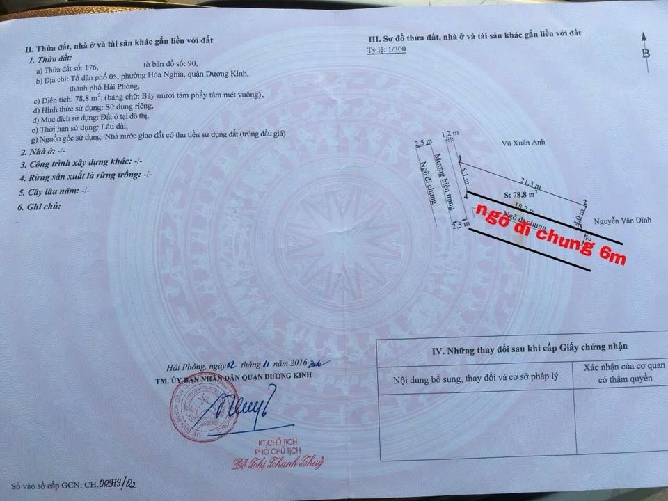 Đất nền lô góc tại ngõ 79 đường Đại Thắng, Hải Phòng 78.8m² - Giá chỉ 1.9 tỷ