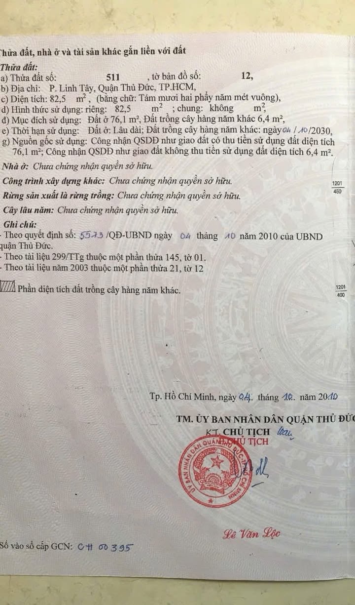 Đất nền thổ cư 82m² hẻm 102 đường số 9 Thủ Đức - Đầu tư sinh lời nhanh!