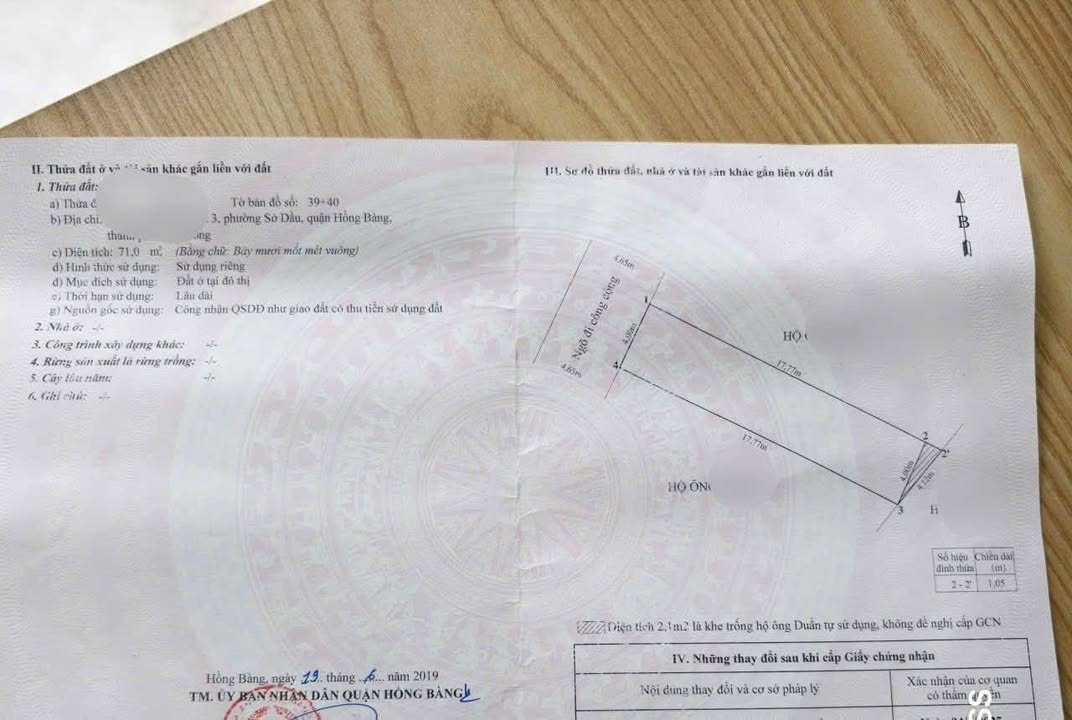 Bán lô đất Sở Dầu 71m² giá 3.1 tỷ - Tiềm năng tăng giá cao!