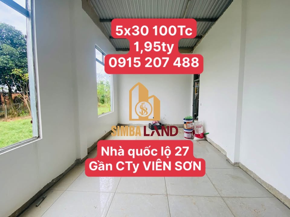 Nhà cấp 4 mặt tiền QL27 Đức Trọng 100m² giá 1.95 tỷ - Chủ thiện chí bán gấp!