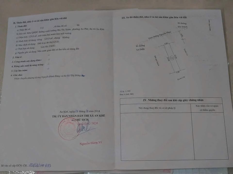 Lô đất An Phú, An Khê 125m² giá 1.15 tỷ - Đất ở đô thị hiếm có!