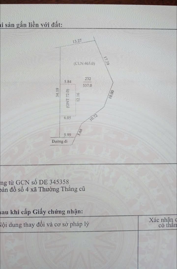 Đất nền Thường Thắng Hiệp Hòa 537m² giá thỏa thuận - Cơ hội đầu tư tuyệt vời!