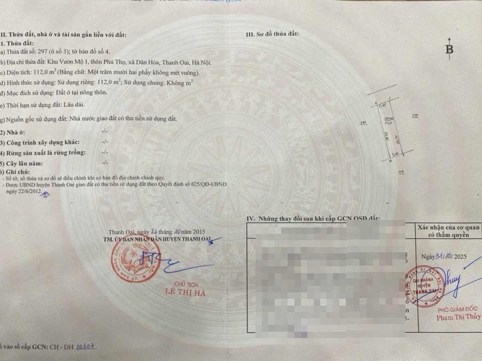 Đất đấu giá Dân Hòa, Mỹ Đức 112m² giá 4.424 tỷ - Cơ hội đầu tư sinh lời!