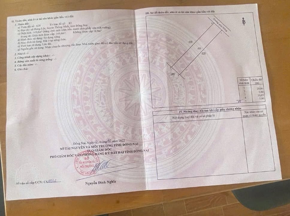 Lô đất Hưng Lộc, Thống Nhất 150m² - Đầu tư sinh lời bền vững!