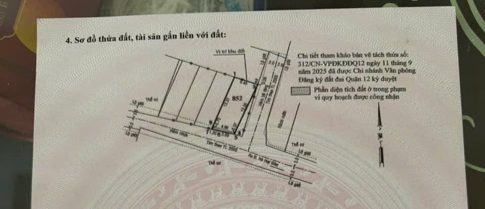Đất nền Thạnh Lộc, Quận 12, 53.8m² - Sổ đỏ chính chủ, giá từ 3.8 tỷ!