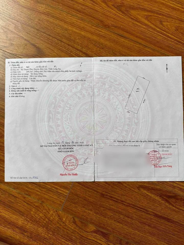 Đất nền Bến Lức 265m² giá 3.1 tỷ - Mặt tiền bê tông rộng rãi, đầu tư sinh lời!