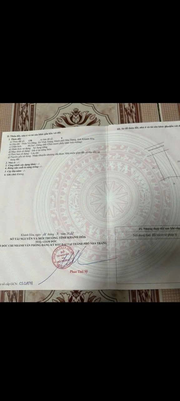 Đất thổ cư Vĩnh Trung Nha Trang 90,5m² giá chỉ 1,36 tỷ - Cơ hội đầu tư hấp dẫn!