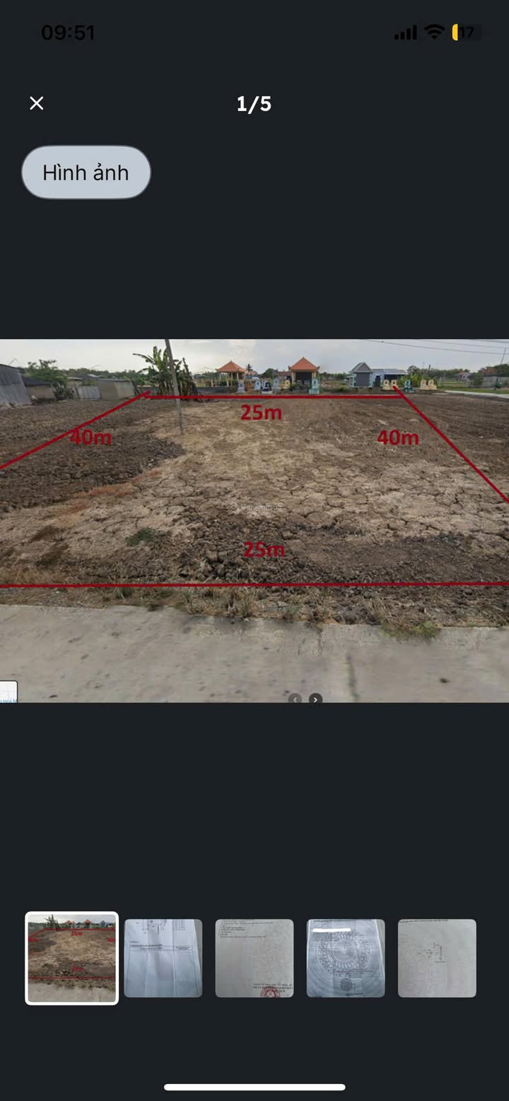 Đất nền 1000m² tại ấp Đồng Tâm, Long Trạch - Giá chỉ 14 tỷ, sổ hồng chính chủ!