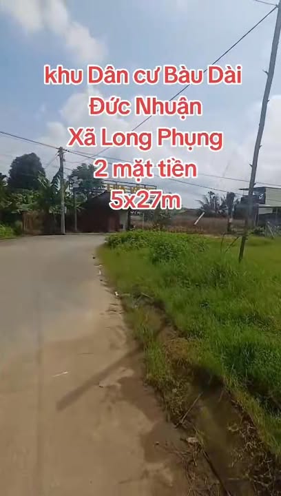 Đất nền 2 mặt tiền khu dân cư Bàu Dài, Đức Nhuận 135m² giá 1 tỷ - Cơ hội đầu tư tuyệt vời!