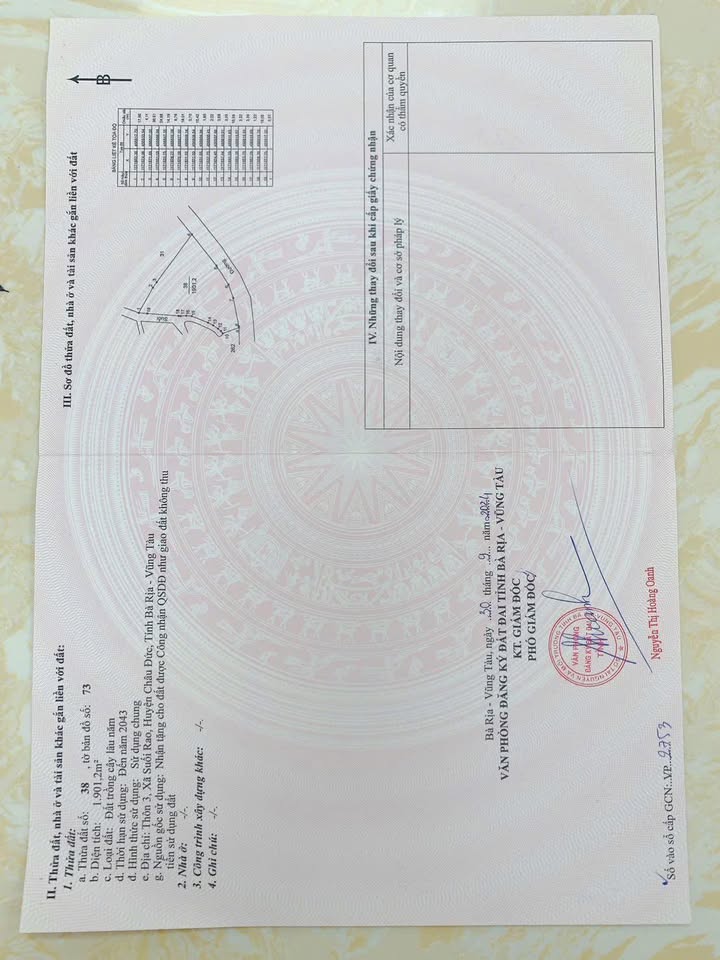 Đất mặt tiền Suối Rao, Châu Đức 1900m² giá 2.288 tỷ - Pháp lý đầy đủ, thuận tiện kinh doanh!