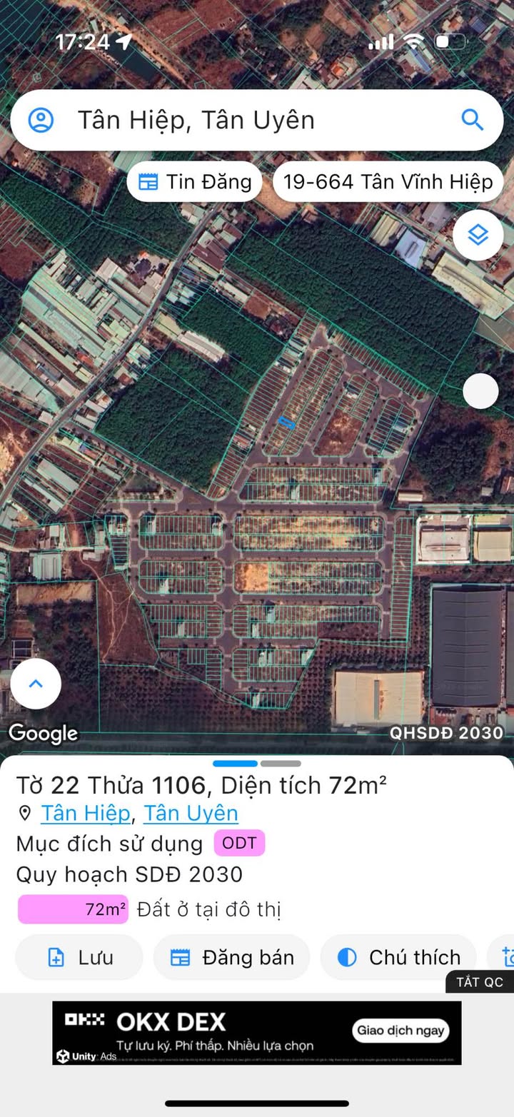 Đất nền KDC Tuấn Điền Phát, Tân Hiệp, Tân Uyên 72m² giá 1.4 tỷ - Vị trí đẹp, đầu tư sinh lời!