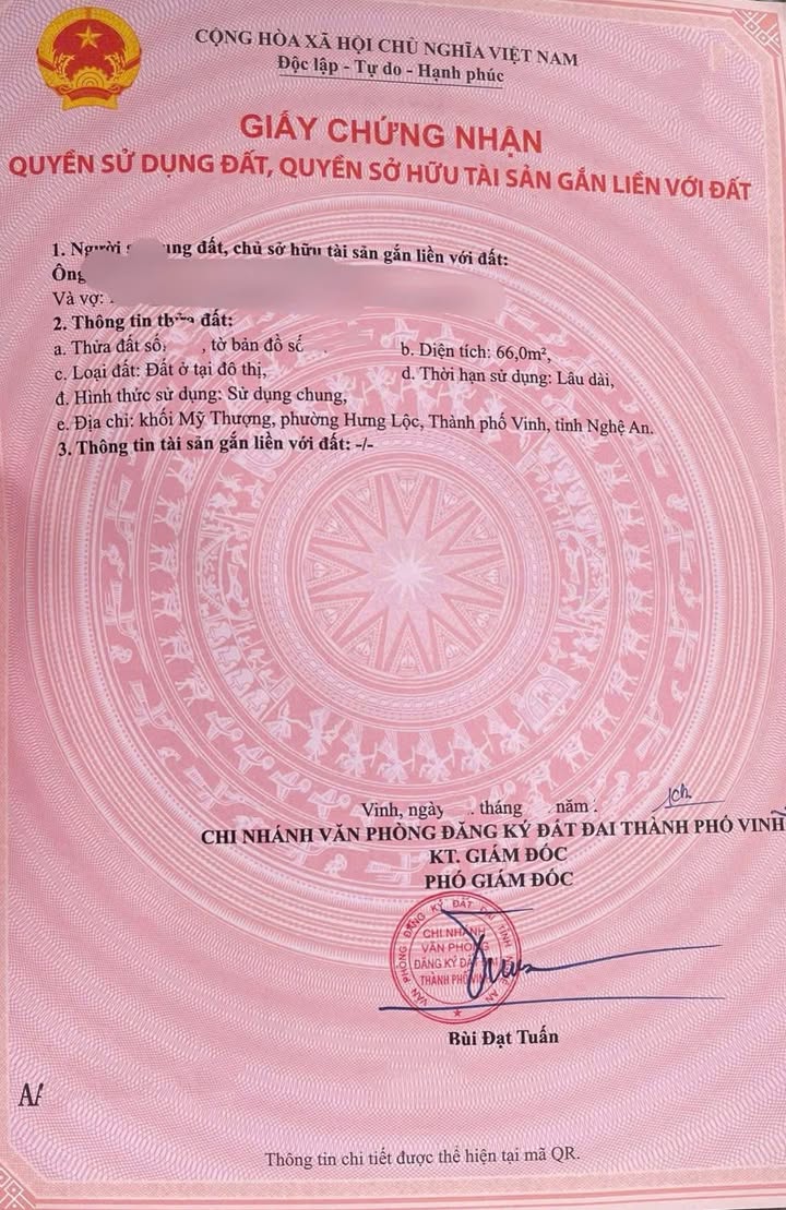 Đất nền Hưng Lộc, Vinh 66m² giá 2.9 tỷ - Cơ hội đầu tư tuyệt vời!