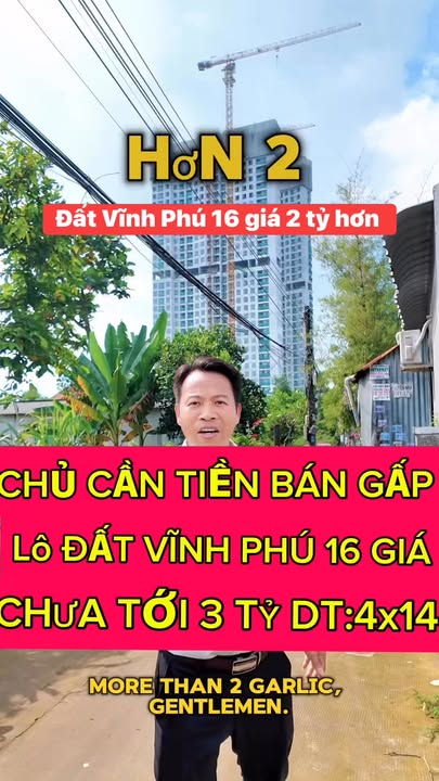 Bán lô đất Vĩnh Phú 56m² giá 2.99 tỷ - Đường ô tô vào tận nơi!